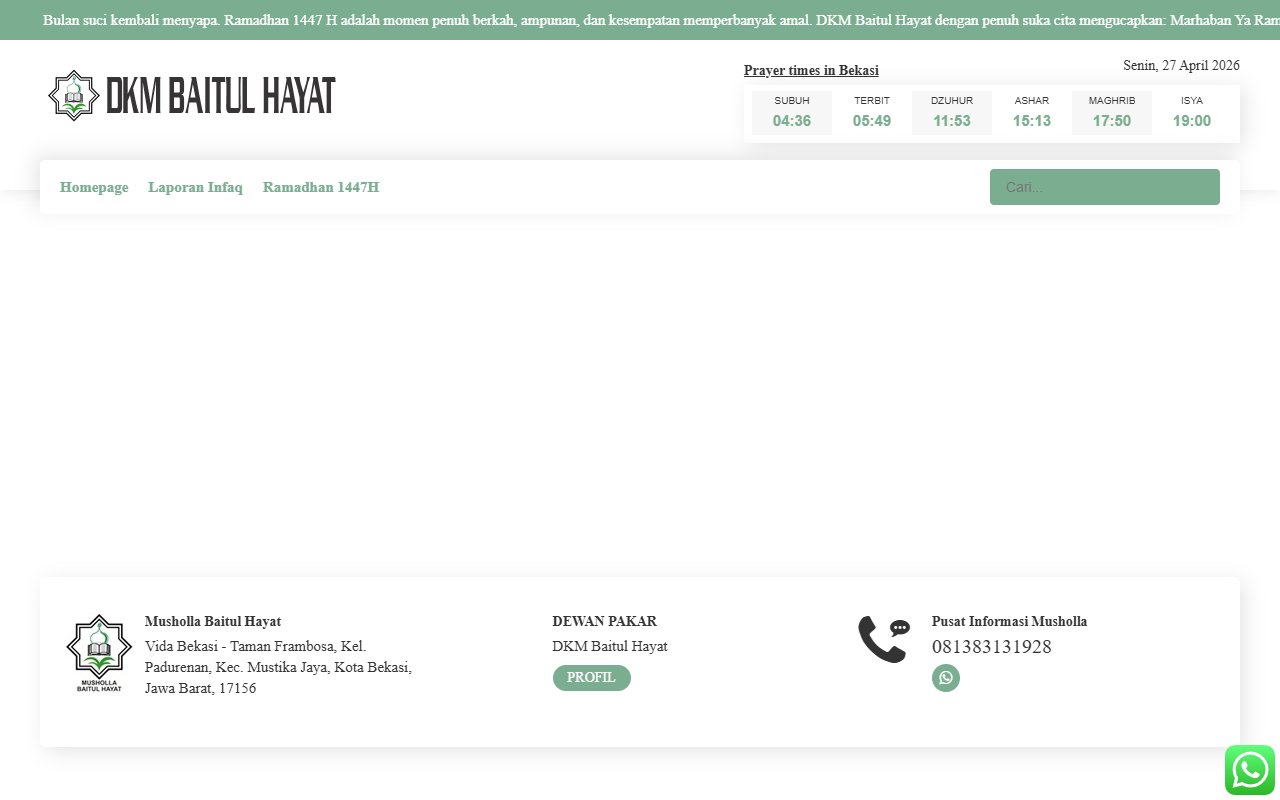 DKM Baitul Hayat Desktop