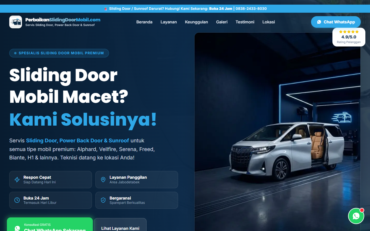 Perbaikan Sliding Door Mobil Desktop