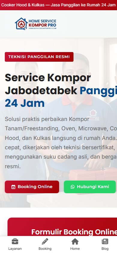 Home Service Kompor Pro Mobile